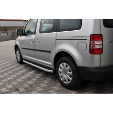 Бокові пороги Fullmond (2 шт., алюм) Стандартна база для Volkswagen Caddy 2004-2010 рр.