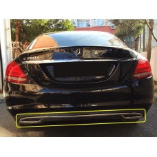 Накладка на торець бампера V2 (нерж) для Mercedes C-сlass W205 2014-2021рр.