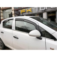 Зовнішня окантовка вікон (4 шт, нерж) Carmos - Турецька сталь для Opel Corsa D 2007-2014 рр.