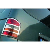 Накладки на задні фонарі ( 2 шт., нерж) 1 двері, Carmos - турецька сталь для Volkswagen T5 Transporter 2003-2010 рр.