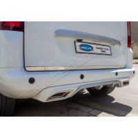 Нижня кромка кришки багажника OmsaLine (нерж.) для Citroen Berlingo/Multispace 2019↗ рр.