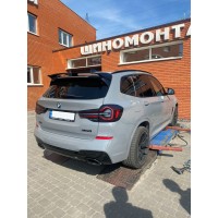 Спойлер LIP (1234 Upgrade, чорний) для BMW X3 G01 2018↗ рр.