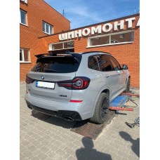 Спойлер LIP (1234 Upgrade, чорний) для BMW X3 G01 2018↗ рр.