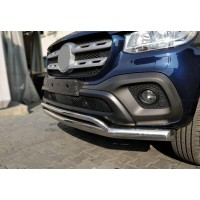 Передній подвійний ус Vegas (нерж, 76мм) для Mercedes X class