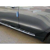 Бокові пороги Libao OEM V3 (2 шт, пластик) для Hyundai IX-35 2010-2015рр.