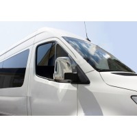 Накладки на дзеркала (2 шт., нерж) Carmos - Турецька сталь для Mercedes Sprinter 2018↗ рр.