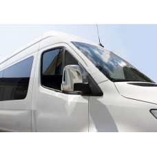 Накладки на дзеркала (2 шт., нерж) Carmos - Турецька сталь для Mercedes Sprinter 2018↗ рр.