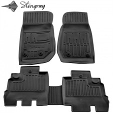 Килимки Stingray 3D (5D, 5 шт, поліуретан) для Jeep Wrangler 2007-2017рр.