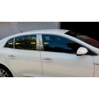 Молдинг дверних стійок (Sedan, нерж) для Renault Megane IV 2016↗ рр.