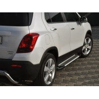 Бокові пороги Allmond Grey (2 шт., Алюміній) для Chevrolet Trailblazer 2012↗ рр.