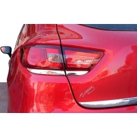 Накладка на задні ліхтарі (2 шт, нерж.) для Renault Clio IV 2012-2019 рр.