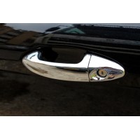 Накладки на ручки (4 шт., нерж.) OmsaLine - Італійська нержавійка для Ford Fiesta 2008-2017 рр.
