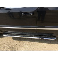 Бокові пороги Maydos V2 (2 шт., нерж) для Jeep Grand Cherokee WK2 2010↗ рр.