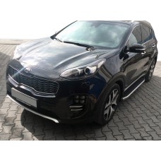 Бокові пороги BlackLine (2 шт., алюміній) для Kia Sportage 2015-2021 рр.