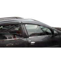 Зовнішня окантовка стекол (4 шт, нерж.) Carmos - Турецька нержавейка для Dacia Logan MCV 2004-2014 рр.
