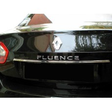 Смужка над номером (нерж.) для Renault Fluence 2009↗ рр.