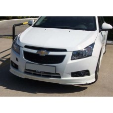 Накладка на передній бампер SD (Meliset, під фарбування) для Chevrolet Cruze 2009-2015 рр.