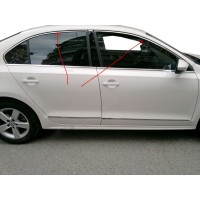 Верхні молдинги скла 6 шт, нерж) OmsaLine - Італійська нержавійка для Volkswagen Jetta 2011-2018 рр.