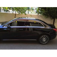 Верхня окантовка вікон (4 шт, нерж) для Mercedes A-сlass W177 2018↗ рр.