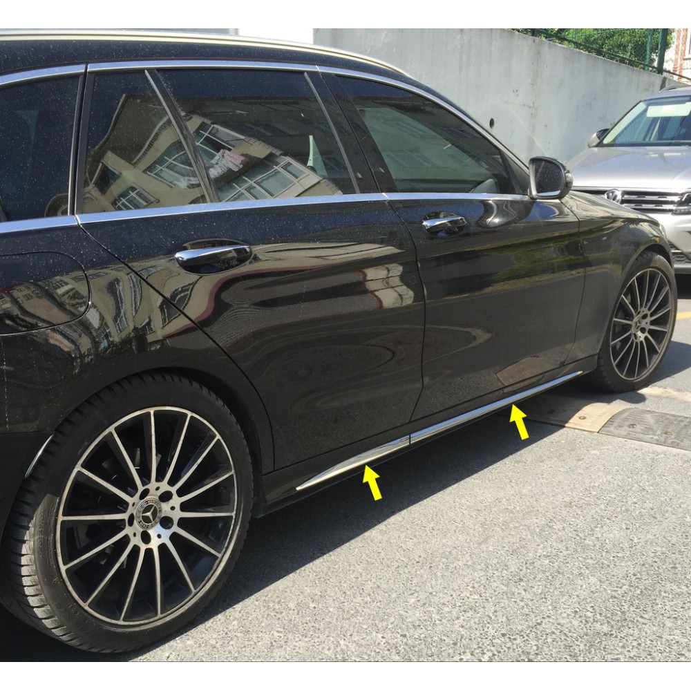 Накладки на молдинг AMG V2 (нерж) для Mercedes C-сlass W205 2014-2021рр.