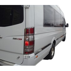 Накладки на стопи (2 шт, нерж.) для Mercedes Sprinter 2006-2018 рр.