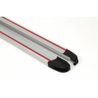 Бокові пороги Maya Red-Grey (2 шт., Алюміній) Коротка (short) і Середня (long) для Mercedes Vito W639 2004-2015рр.