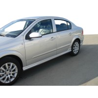 Бічні спідниці Sedan (під фарбування) для Opel Astra H 2004-2013рр.