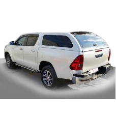 Бокові пороги Rainbow (2 шт., алюміній) для Toyota Hilux 2015↗ рр.