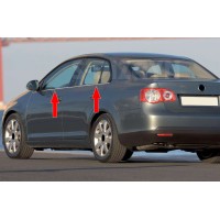 Зовнішня окантовка вікон (4 шт, нерж) Carmos - Турецька сталь для Volkswagen Jetta 2006-2011рр.