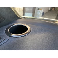 Накладка на підсклянник (2 шт., чорний хром) для Volkswagen T6 2015↗, 2019↗ рр.