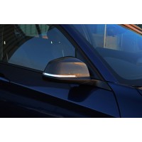 Накладки на дзеркала (2 шт, натуральний карбон) для BMW 1 серія F20/21 2011-2019 рр.