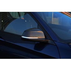 Накладки на дзеркала (2 шт, натуральний карбон) для BMW 1 серія F20/21 2011-2019 рр.