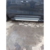 Бокові пороги New Vision Grey (2 шт., алюміній) для Kia Sportage 2015-2021 рр.