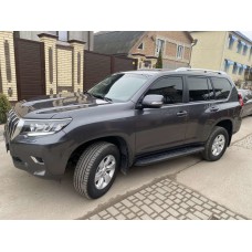 Рейлінги оригінальний дизайн (Сірі, 2 шт) для Toyota Land Cruiser Prado 150