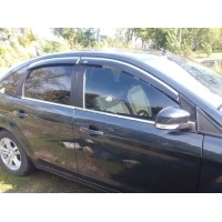 Вітровики з хромом SD/HB (4 шт, Niken) для Ford Focus II 2005-2008 рр.