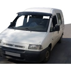 Козирьок на лобове скло (чорний глянець, 5мм) для Fiat Scudo 1996-2007 років.