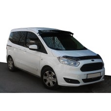 Козирьок на лобове скло (чорний глянець, 5мм) для Ford Courier 2014↗ рр.