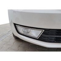 Накладки на ПТФ (2 шт) Carmos - Турецька сталь для Skoda Octavia III A7 2013-2019рр.