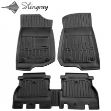 Килимки Stingray 3D (5D, 5 шт, поліуретан) для Jeep Wrangler 2018↗ рр.