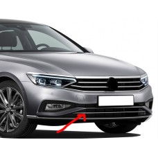 Верхня смужка в бампер (2019-2023, 1 шт, нерж) для Volkswagen Passat B8 2015↗ рр.