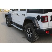 Бокові пороги Mevsim Grey (2 шт., Алюміній) для Jeep Wrangler 2018↗ рр.