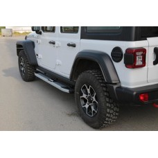 Бокові пороги Mevsim Grey (2 шт., Алюміній) для Jeep Wrangler 2018↗ рр.