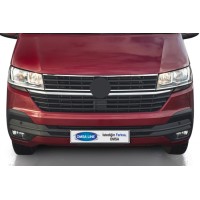 Накладка на верх решітки 2019-2023 (1 шт, нерж) для Volkswagen T6 2015↗, 2019↗ рр.