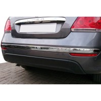 Накладки на задній торец бампера (2012-2023, нерж., 3 шт) для Fiat Linea 2006-2018 рр.
