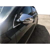 Накладки на дзеркала (2 шт., нерж) Carmos - Турецька сталь для Volkswagen Passat B6 2006-2012рр.