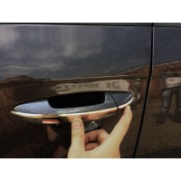 Накладки на вузькі ручки (4 шт, нерж.) OmsaLine - Італійська нержавійка для Volkswagen Touareg 2010-2018 рр.