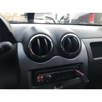 Обведення обдувов салону (4 шт., нерж) для Renault Duster 2008-2017 рр.