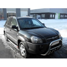 Бокові пороги Fullmond (2 шт, алюм.) для Hyundai Tucson JM 2004↗ рр.