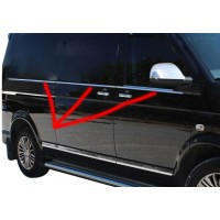 Нижня окантовка вікон (6 частин, нерж) Довга база для Volkswagen T5 Transporter 2003-2010 рр.