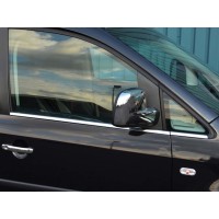 Окантовка вікон нижня (нерж) Передні, Carmos - Турецька сталь для Volkswagen Caddy 2010-2015рр.